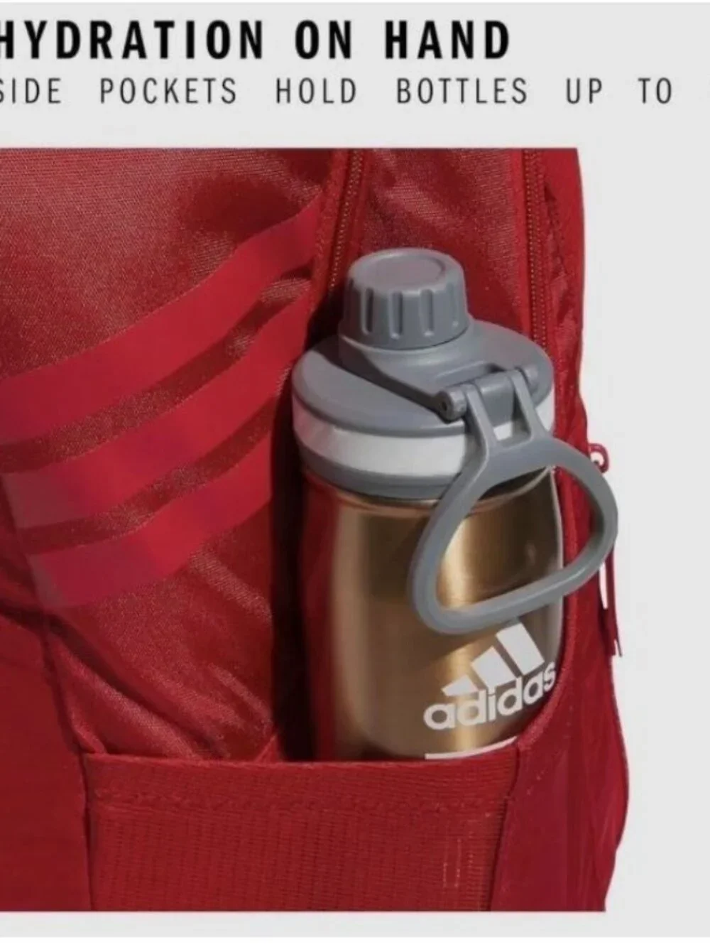ADIDAS Stadium 4 Soccer Backpack Red JJ7725 Ball Pocket Sports Gear Bag